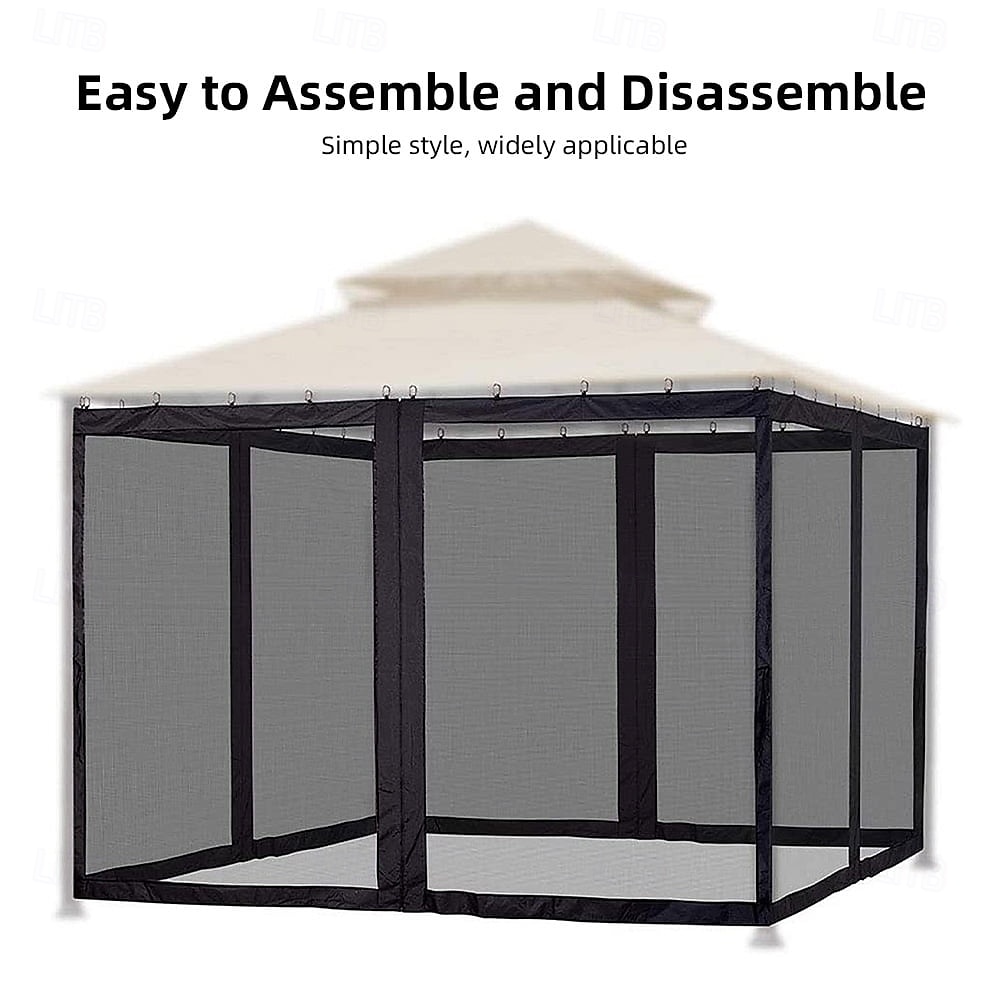 Mosquito Netting for Patio Canopy Umblla Scen Netting for Porch Patio and Outdoor Living Spaces 4-Panel Patio Scen Walls with Zipper 2025 - $74.99 –P2