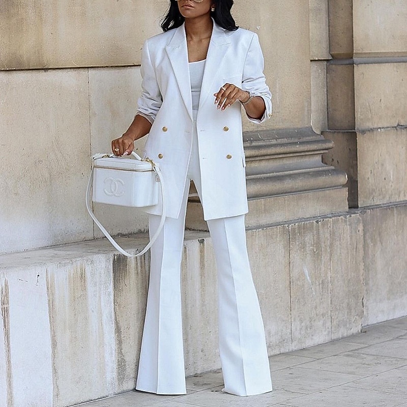 Femmes Mode Streetwear Ensembles en coton et lin Ensembles deux pièces Ensembles de Pantalons manche longue Col de chemise Uni Tenue quotidienne Date Noir Blanche Jaune Été Coupe régulière de 2025 ? $40.99 –P4