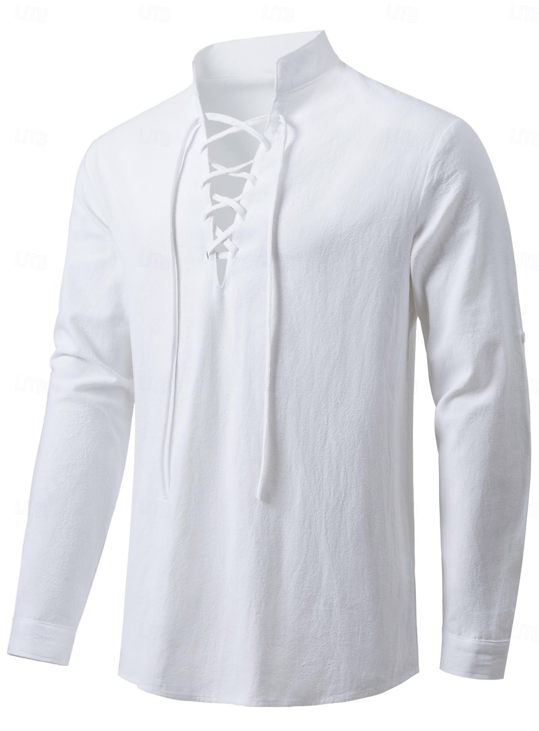 Középkori Reneszánsz 17. század Ing Kalóz Viking Egyszínű Jelmez Férfi Mindszentek napja Farsang Alkalmi / Napi Reneszánsz Vásár LARP Felnőttek Ing Tavaszi nyár 2026 - $29.99 –P18