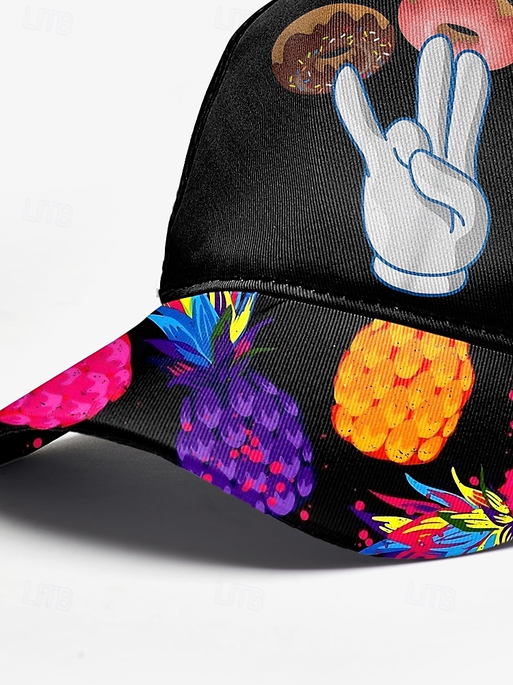 Casquette de baseball colorée à motif ananas et beignet pour homme - design décontracté et tendance, coupe ajustable, parfaite pour l'été et les activités de plein air de 2025 ? $14.99 –P8