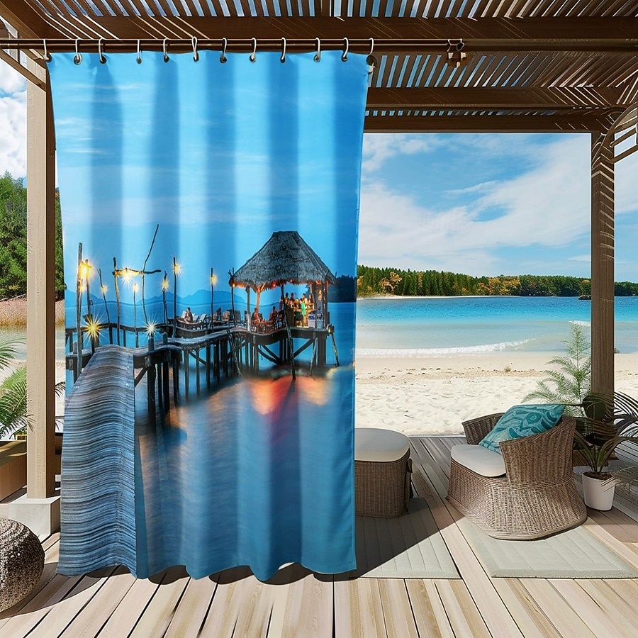 Αδιάβροχη Εξωτερική Κουρτίνα Ιδιωτικότητα Κουρτίνες Πατιό Ολισθηρές Κουρτίνες Πέργκολας Γαζωμένες 3D Τοπίο Διακοπών Στην Θάλασσα Για Κιόσκι Μπαλκόνι Βεράντα Γιορτή 1 Πάνελ 2026 - $41.99 –P6