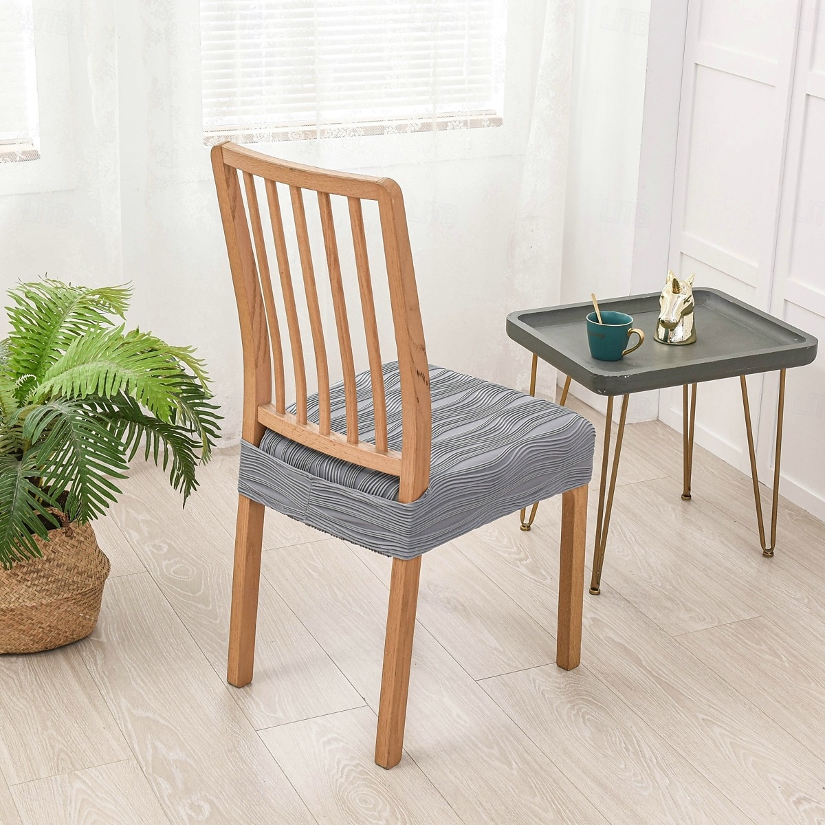 Fundas elásticas para asientos de sillas de comedor, fundas suaves, extraíbles y lavables para sillas de comedor, funda protectora para asientos de comedor 2025 - $10.99 –P2