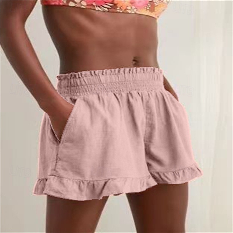 Per donna Shorts Shorts da Spiaggia Pantaloncini larghi Moda Streetwear Comfort Corto Misura del girovita medio Semplice Elastico in vita Comodo All'aperto Confortevole Streetwear Abbigliamento del 2025 a $17.99 –P4