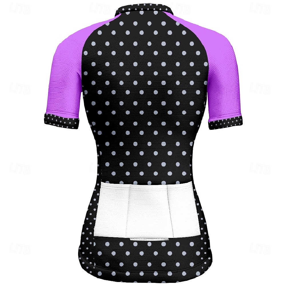 Dámské Cyklodres Puntíky Krátký rukáv Kolo Tričko Dres se 3 zadními kapsami Horská cyklistika Rychleschnoucí Anatomický design Odvod Prodyšné Sportovní Bílá Žlutá Růžová Oblečení 2025 - $23.99 –P6