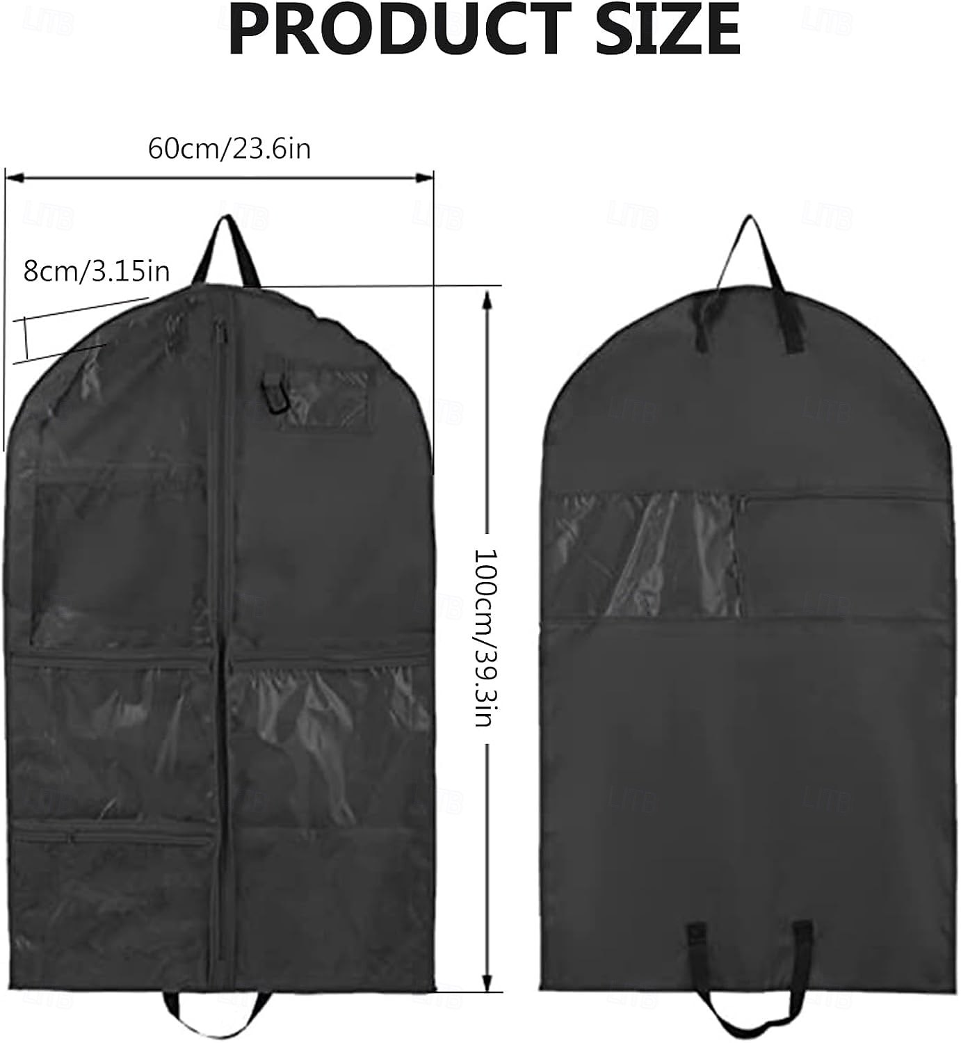 geantă de îmbrăcăminte pentru copii cu 5 buzunare, husă de depozitare pentru costume scurtă pliabilă din material textil 210d, geantă de îmbrăcăminte lavabilă, rezistentă la praf, pentru spectacole, 2025 - $11.49 –P3