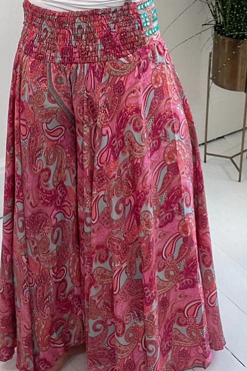 Femmes Slacks Pantalons Occasionnel Longueur complète Naturel Fleur Taille Élastique Impression Extérieur Confortable Rue Sortir Magenta Vert Été Coupe régulière de 2026 ? $26.99 –P2