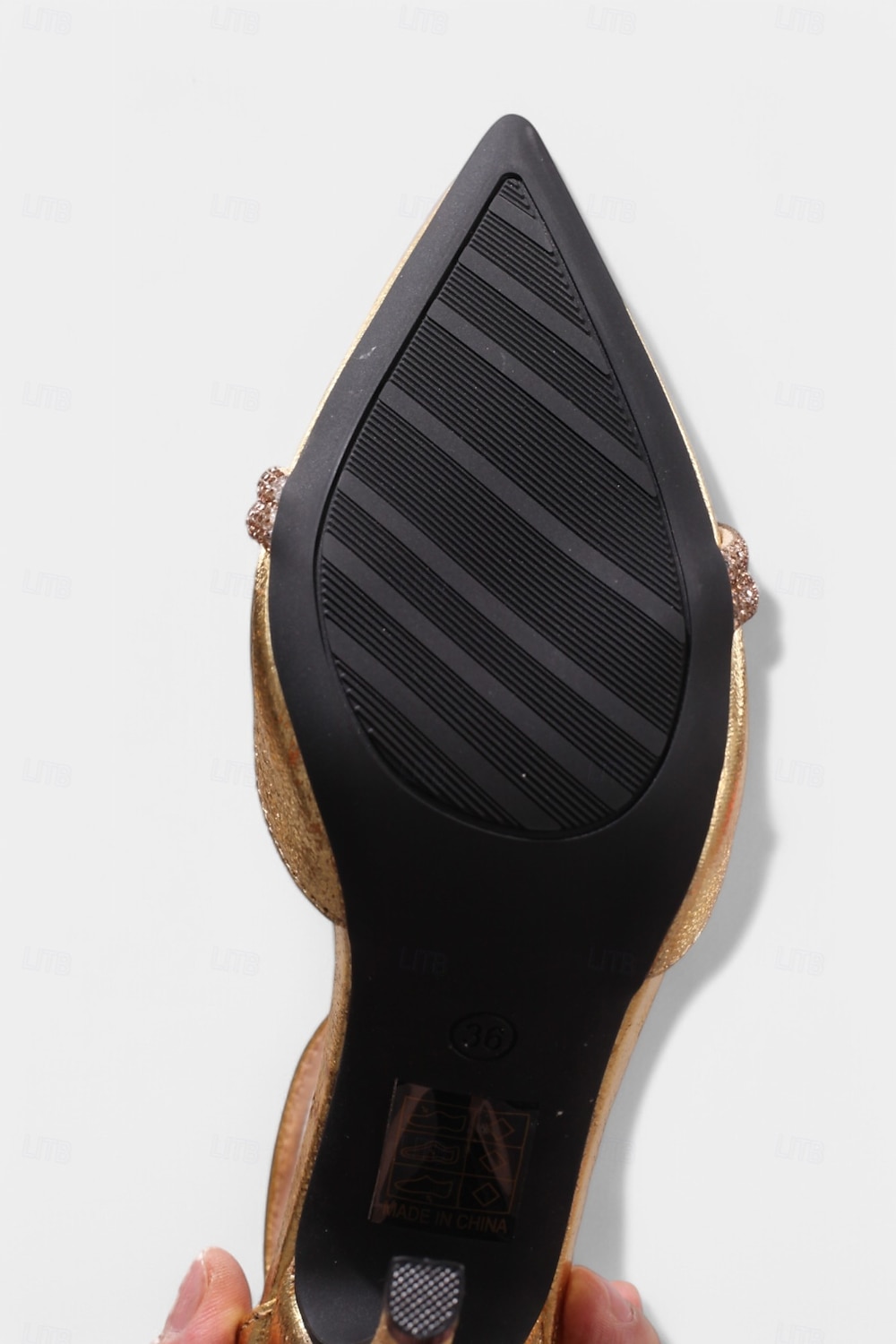 Scarpe con tacco a spillo a punta metallizzata color oro da donna – scarpe da ballo con doppio cinturino per feste tra ragazze e glamour serale del 2026 a $46.99 –P5