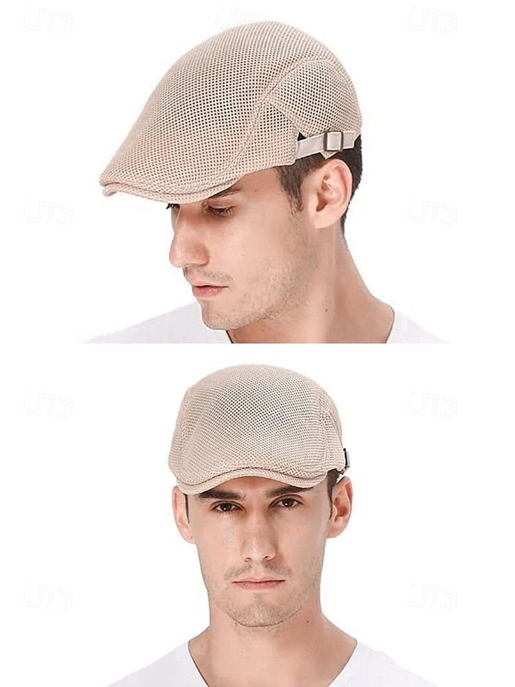 mäns casual mesh platt keps - lätt och andningsbar design med justerbara remmar, flera färger, moderiktig för utomhusaktiviteter, sport och dagligt slitage 2025 - $11.99 –P3