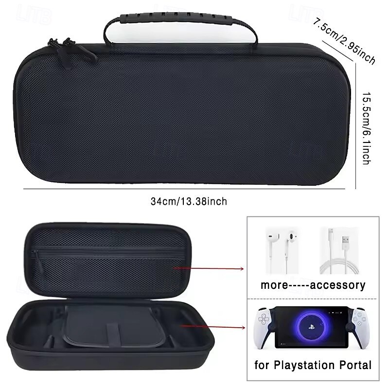 2025年 PlayStation Portalの保護EVAストレージケース – Sony PS5ハンドヘルドコンソールアクセサリー用ストレージバッグ  コレクション – $34.99 –P4