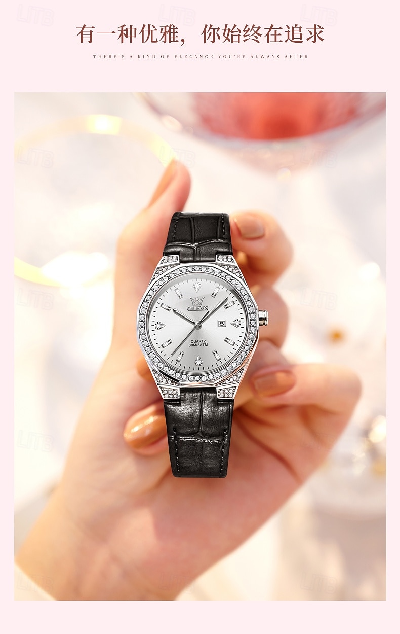 OLEVS 5606 Mother's Day Gift for Women's Watch Luxury Original Quartz Watch Waterproof Luminous Diamond Watch Fashion Elegant 2026 - $31.99 –P15