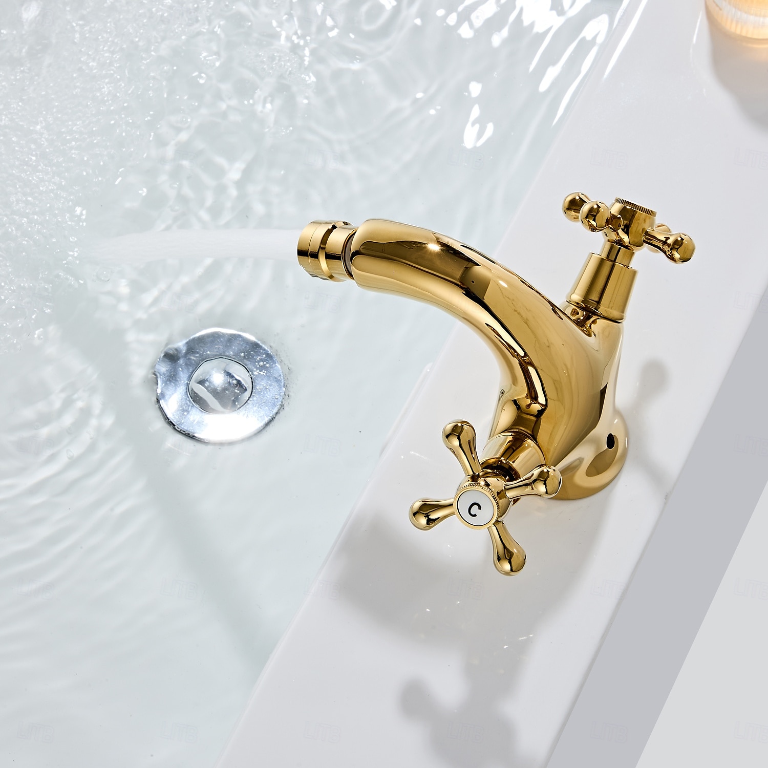Robinet de lavabo - Classique Électroplaqué Ensemble central Deux poignées un trouBath Taps de 2025 ? $105.99 –P4