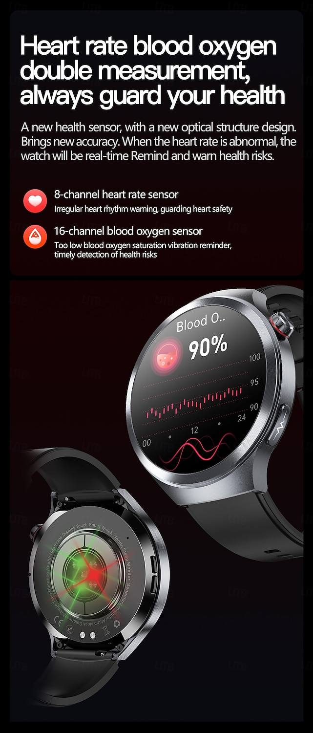 ET475 Smart Watch 1.73 inch Smartwatch Fitness Running Watch Null Pedometer Sedentary Reminder Alarm Clock Compatible with Null Men Message Reminder Step Tracker IP68 45mm Watch Case 2025 - $111.99 –P6