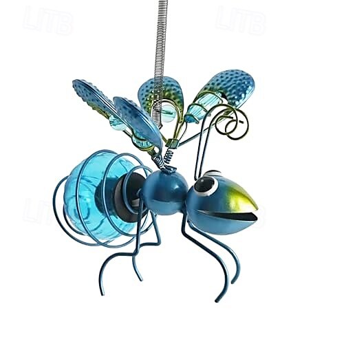 1 pz. Simulazione solare per esterni, insetto appeso, luce decorativa, ape dorata, libellula viola, farfalla blu, cortile, giardino, balcone, parco, arte in ferro, luce luminosa da paesaggio. del 2025 a $9.99 –P8