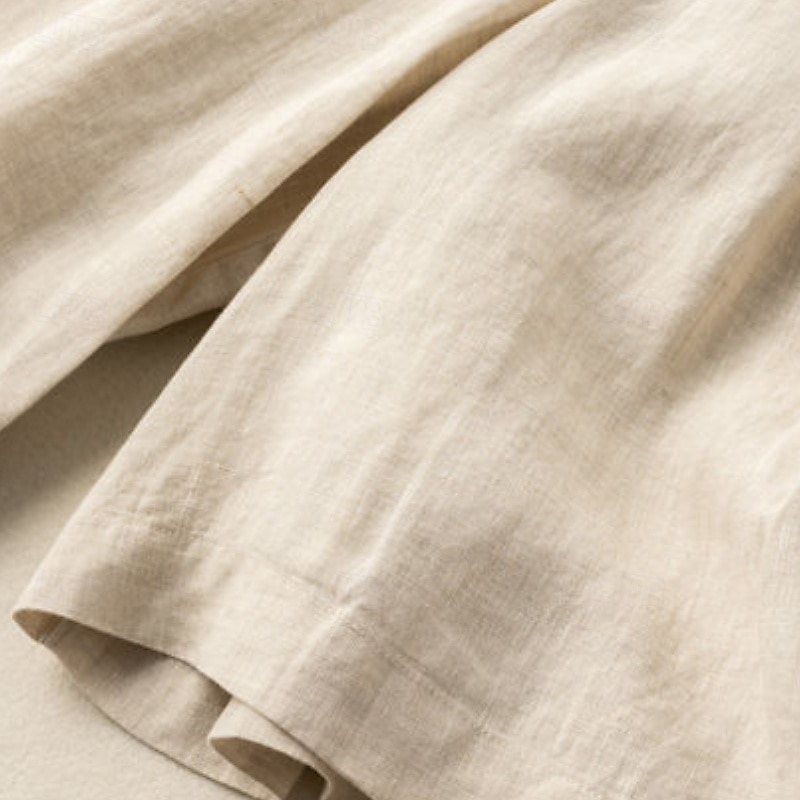 Dame Shorts i bomullslin Shorts Bukser Gatemote Fritid Knelengde Naturlig عادي Lomme Elastisk midje Utendørs Bekvem utendørs Feriereise Aprikos Grønn Kakifarget Sommer Normal 2025 - $26.99 –P8