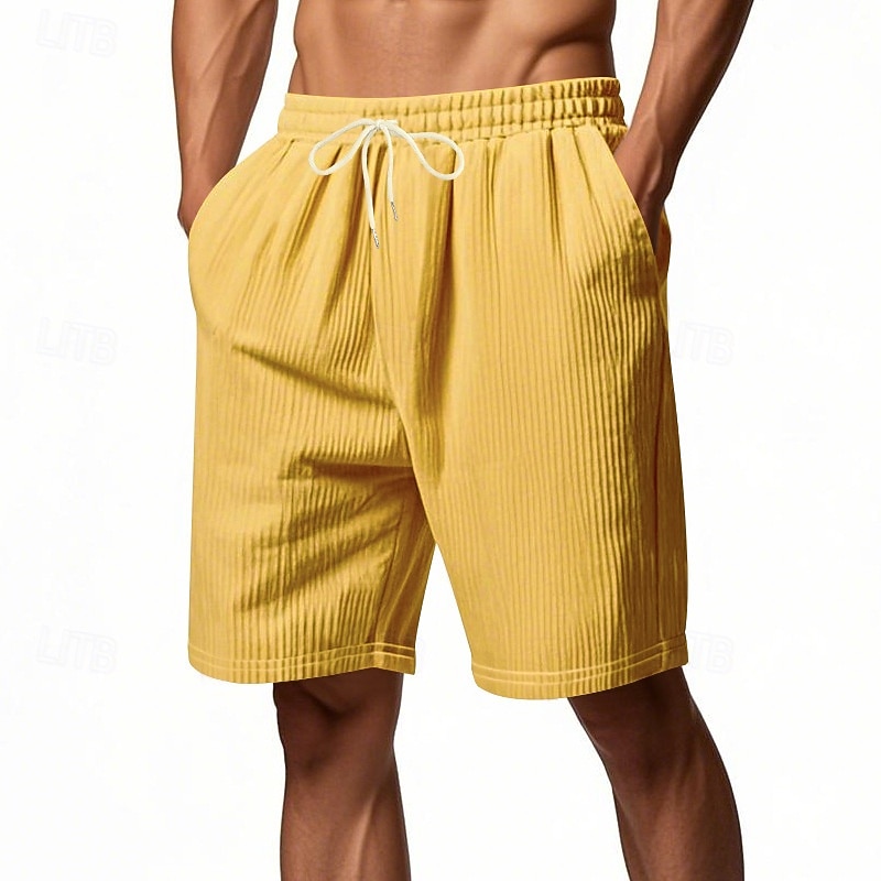 Per uomo Shorts Pantaloncini casual Pantaloncini di velluto a coste Coulisse Elastico in vita Gamba Dritta Semplice Comodità Traspirante Lunghezza al ginocchio Sport all'Aperto Quotidiano Ferie Moda del 2025 a $17.99 –P10