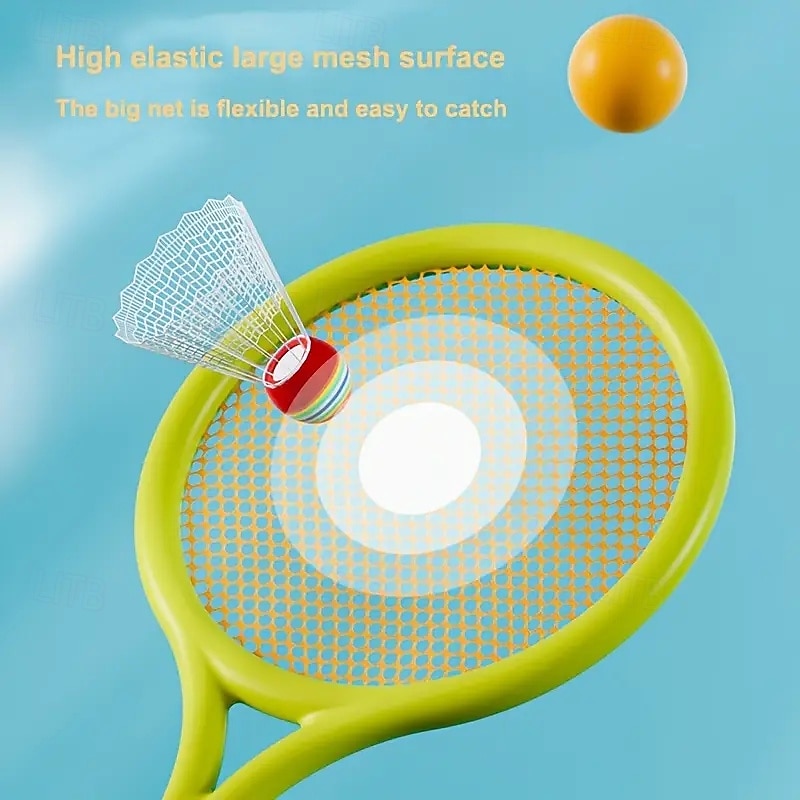 Badminton Racket Indoor And Outdoor Leisure Sports Tennis Racket Set Interactive Game Activity Toy Educational Toy Round Ball Color Red Or Yellow Random As Birthday Halloween Christmas Gift 2025 - $20.99 –P3