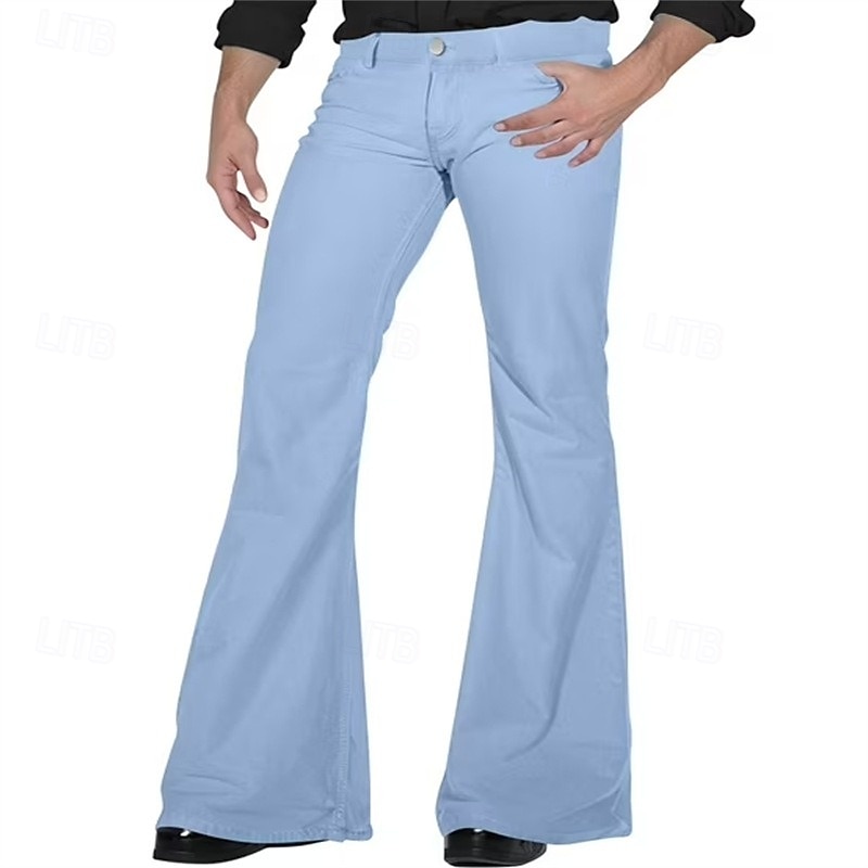 Retro Vintage 1970er Lange Länge Hose Schlaghosen Hippie Einfarbig Herren Maskerade Alltagskleidung Pride Parade Pride-Monat Erwachsene Hose Frühling & Sommer 2025 - $28.99 –P8