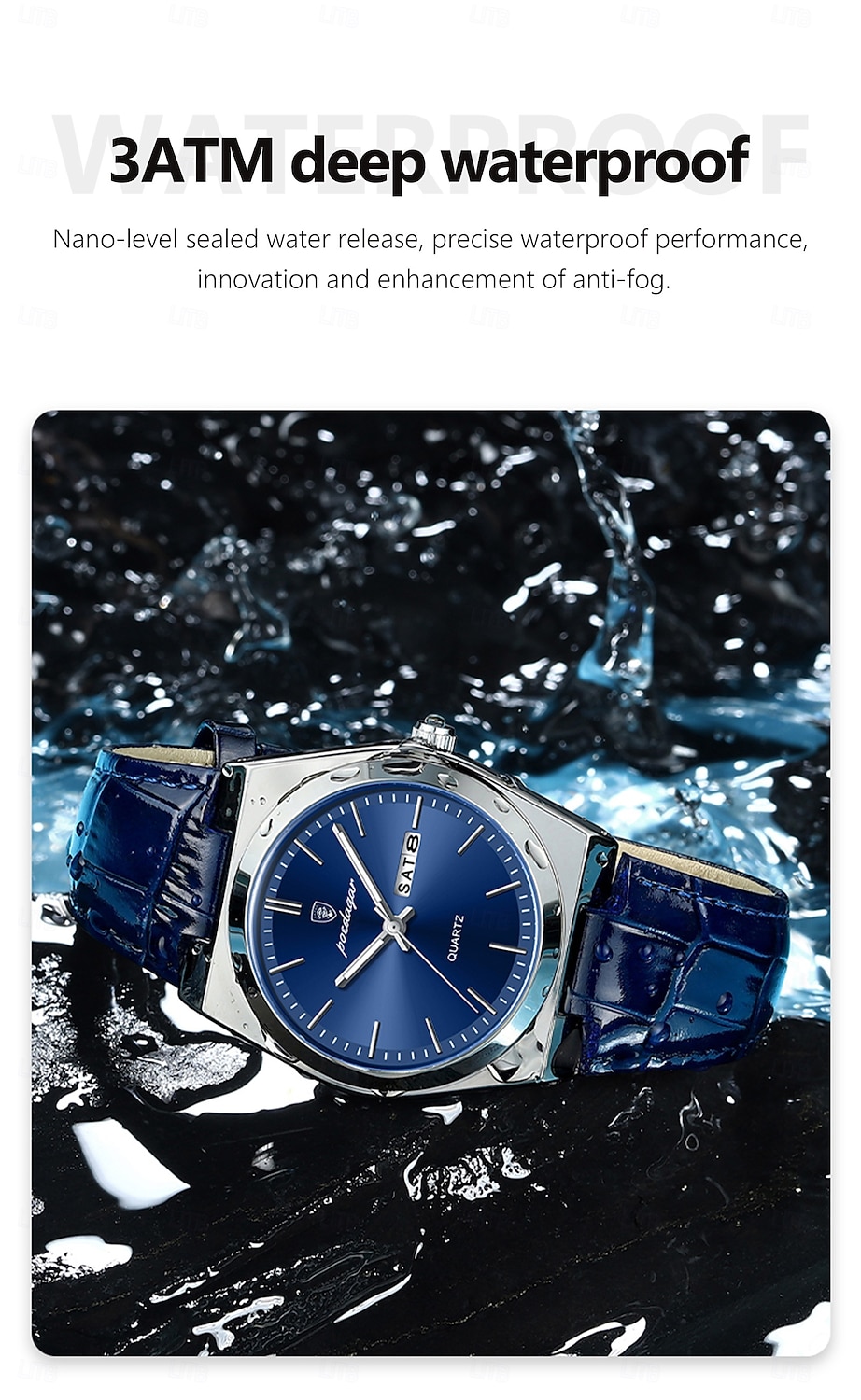 Luxe Kwartshorloge voor Heren Waterdicht Luminous Datum Week RVS Klassiek Mannelijk Horloge 2026 - $29.99 –P6