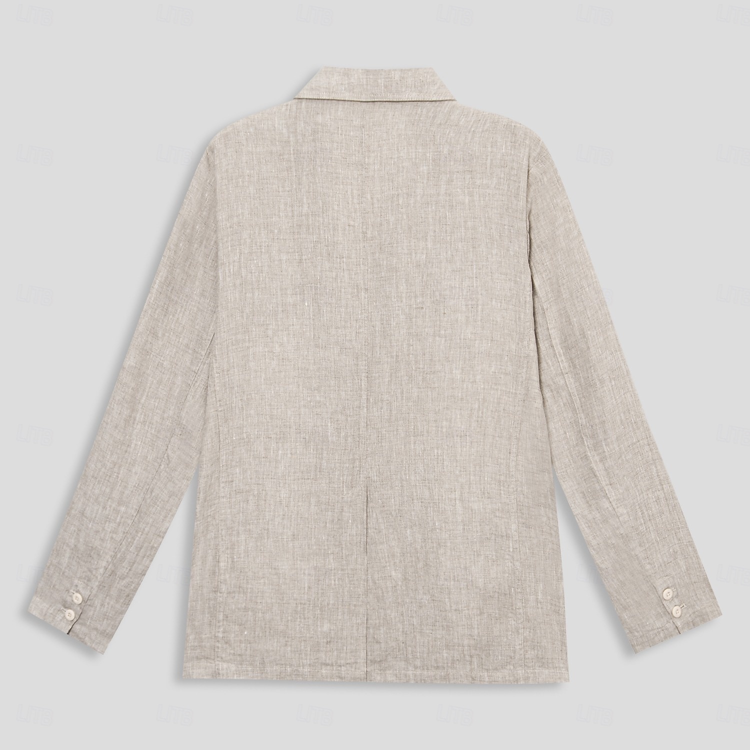 Herren Blazer aus 100 % Leinen Blazerjacke Schule Formell Hochzeit Elegant Urlaub Sommer Frühling 100% Leinen Leinen Einfarbig Einreihig Zwei-Knopf Blazer Dunkelgrau Marineblau Beige Hellblau 2025 - $66.99 –P6