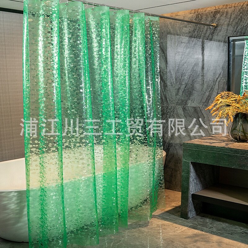 Shower Curtain PEVA Waterproof Mould Proof&Mildew Resistant Bathroom Curtains with Hooks Easy Installation Quick-Drying 180cm*180cm(70"*70") 2025 - $16.99 –P12
