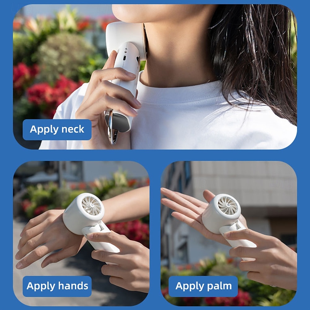 K52 Handheld Cooling Fan with Ice Porcelain Refrigeration, 13000rpm Motor, 100-Speed Stepless Control, Foldable Design, LED Display, and Type-C Charging – Portable Mini Fan for Summer Travel & Office 2025 - $24.99 –P8