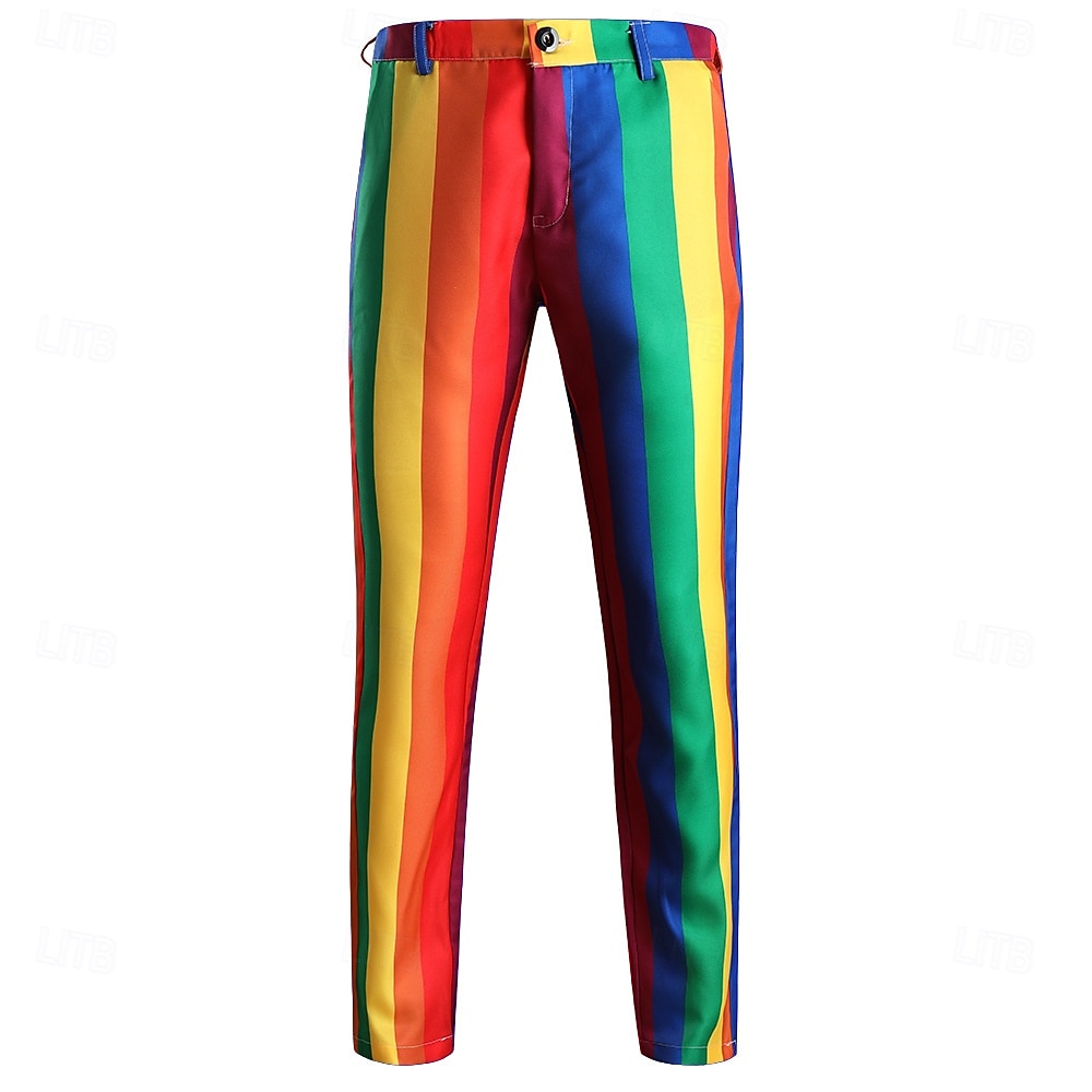 Stolz Regenbogen Outfits Regenbogen-Pride-Anzug Blazer Erwachsene Herren Pride Parade Pride-Monat Halloween Karneval Einfaches Karnevalskostüm 2025 - $102.99 –P8