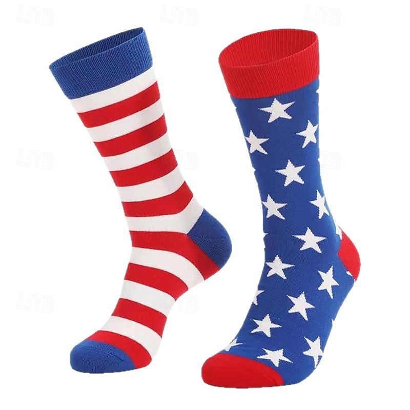 250e jubileum VS Sokken en kousen Amerikaanse Vlag Casual Volwassenen Voor heren Dames Vijfhonderdjarig jubileum Maskerade Onafhankelijkheidsdag Casual Festival Aankleden 2026 - $10.99 –P5