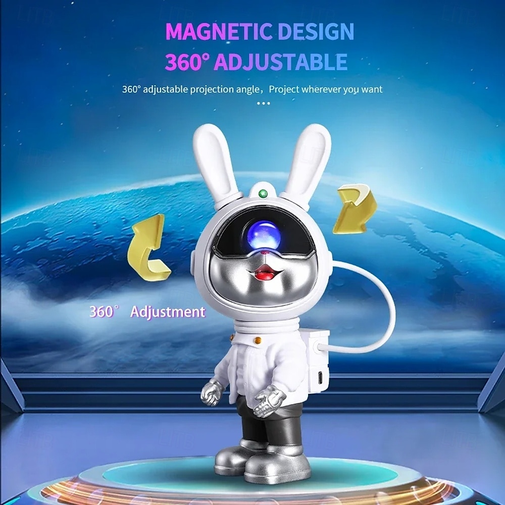 2025年 宇宙飛行士スター銀河プロジェクター 星雲天井ナイトライト タイマー＆リモコン付き 寝室、子供用＆ギフト  コレクション – $55.99 –P8