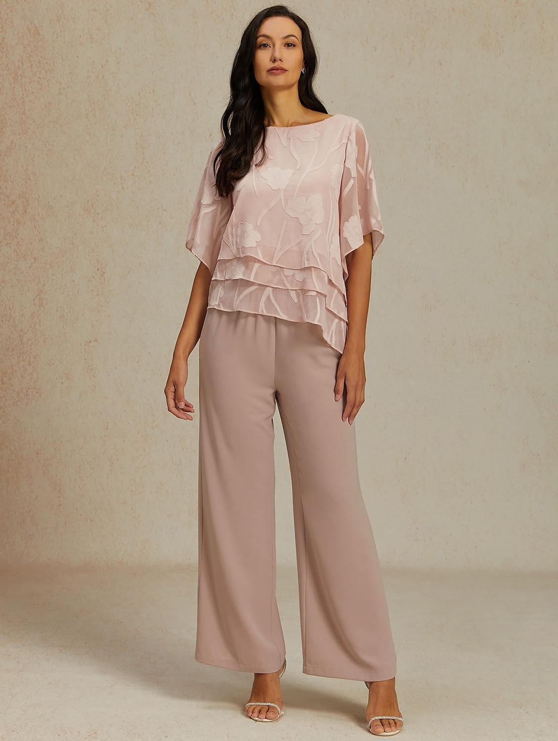 Pantaloni Chino a Gamba Larga da Donna Pantaloni Baggy Base Lunghezza Intera Alta Vita Pockets Semplici Flessibile Morbidi Confortevoli Micro-elastici Formali Matrimonio Rosa Antico Estate Primavera del 2025 a $59.99 –P4