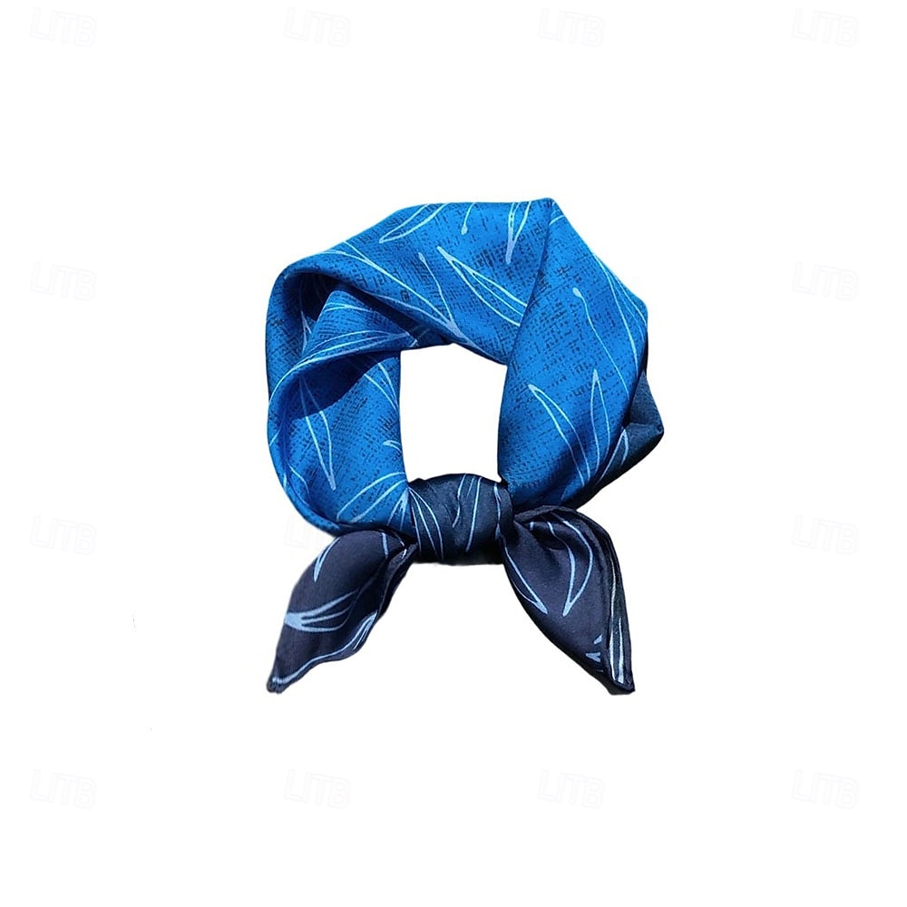 sciarpa quadrata da uomo in seta al 100%, formale, per le vacanze all'aperto, giallo chiaro, blu navy scuro del 2025 a $18.99 –P4