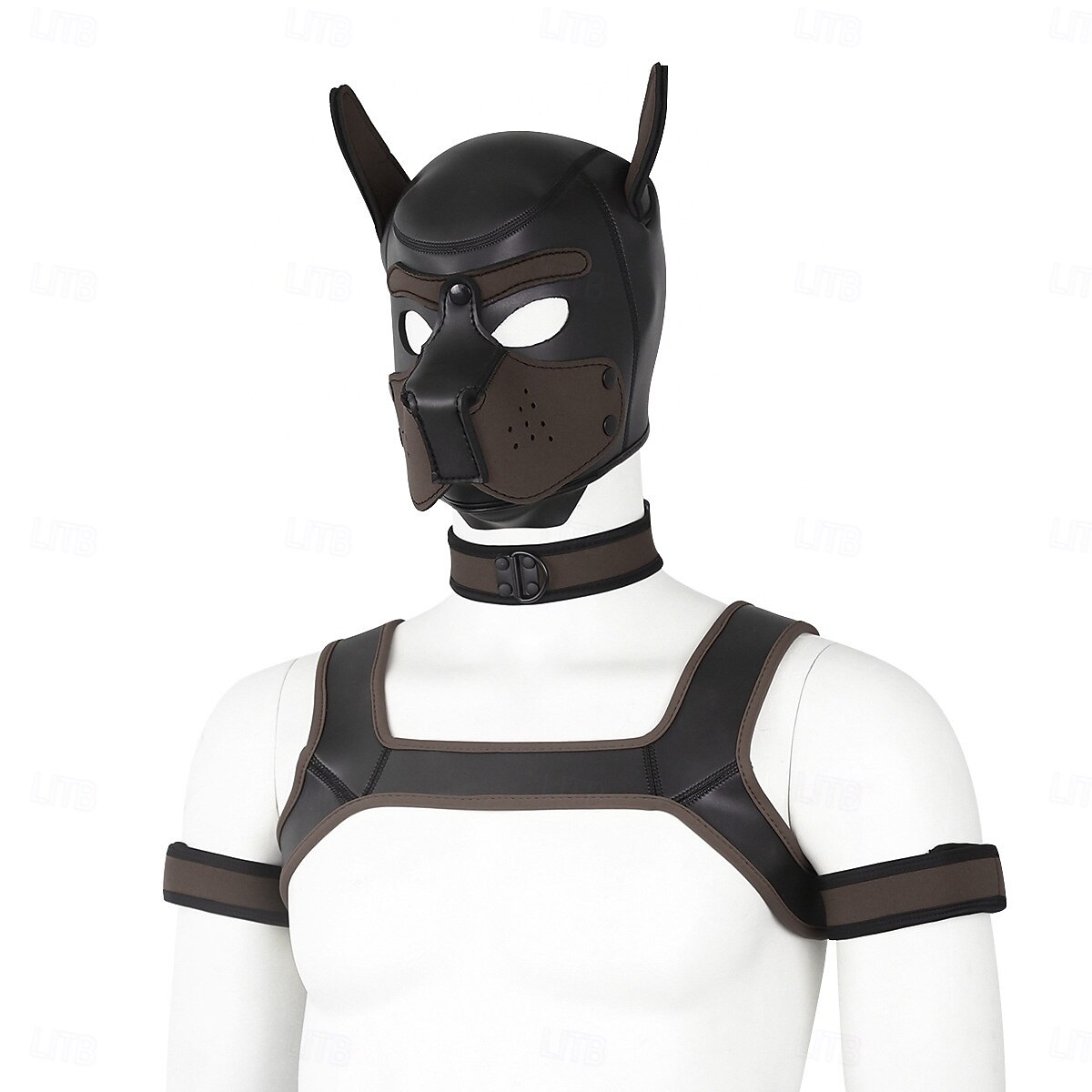 BDSM Kožená komunita Puppy Play Maska pro štěně Psí kapuce Dospělé Unisex Pride Parade Měsíc hrdosti předvečer Všech svatých Karneval Jednoduchý karnevalový kostým 2025 - $55.99 –P2
