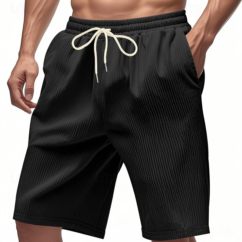 Hombre Pantalón corto Pantalones cortos de verano Pantalones cortos de playa Pantalones cortos casuales Bolsillo Correa Cintura elástica Plano Comodidad Transpirable Corto Exterior Vacaciones 2025 - $16.49 –P11