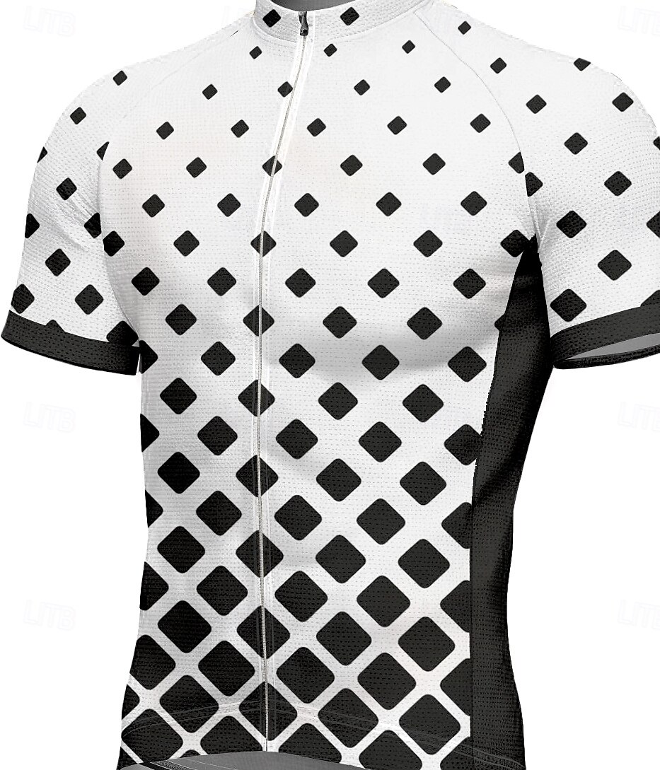 Pánské Cyklodres Krátký rukáv Kolo Tričko Vrchní část oděvu se 3 zadními kapsami Odolná proti UV záření Prodyšné Rychleschnoucí Přední zip Černá Sportovní Oblečení 2025 - $28.99 –P3