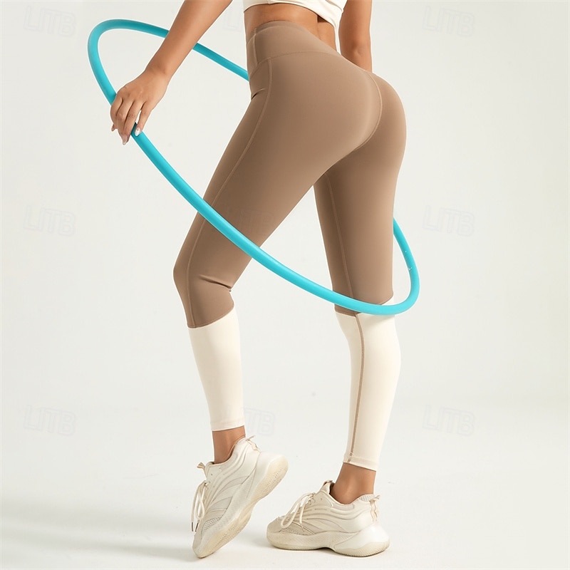 Női Jóga nadrág Jóga leggings Kollázs Hasformáló Alakformáló Magas derék Jóga Edzőterem edzés Pilates Harisnyanadrág Színes Barna Khakizöld Spandex Ősz Sport Sportruházat Nyúlós Sovány 2025 - $22.99 –P9