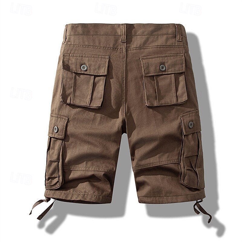 Herren Cargo-Shorts Shorts Sommershorts Mehrere Taschen Klappentasche Einfach Komfort tragbar Knielang Outdoor Sport Täglich Mode Lässig Schwarz Gelb 2025 - $20.99 –P20