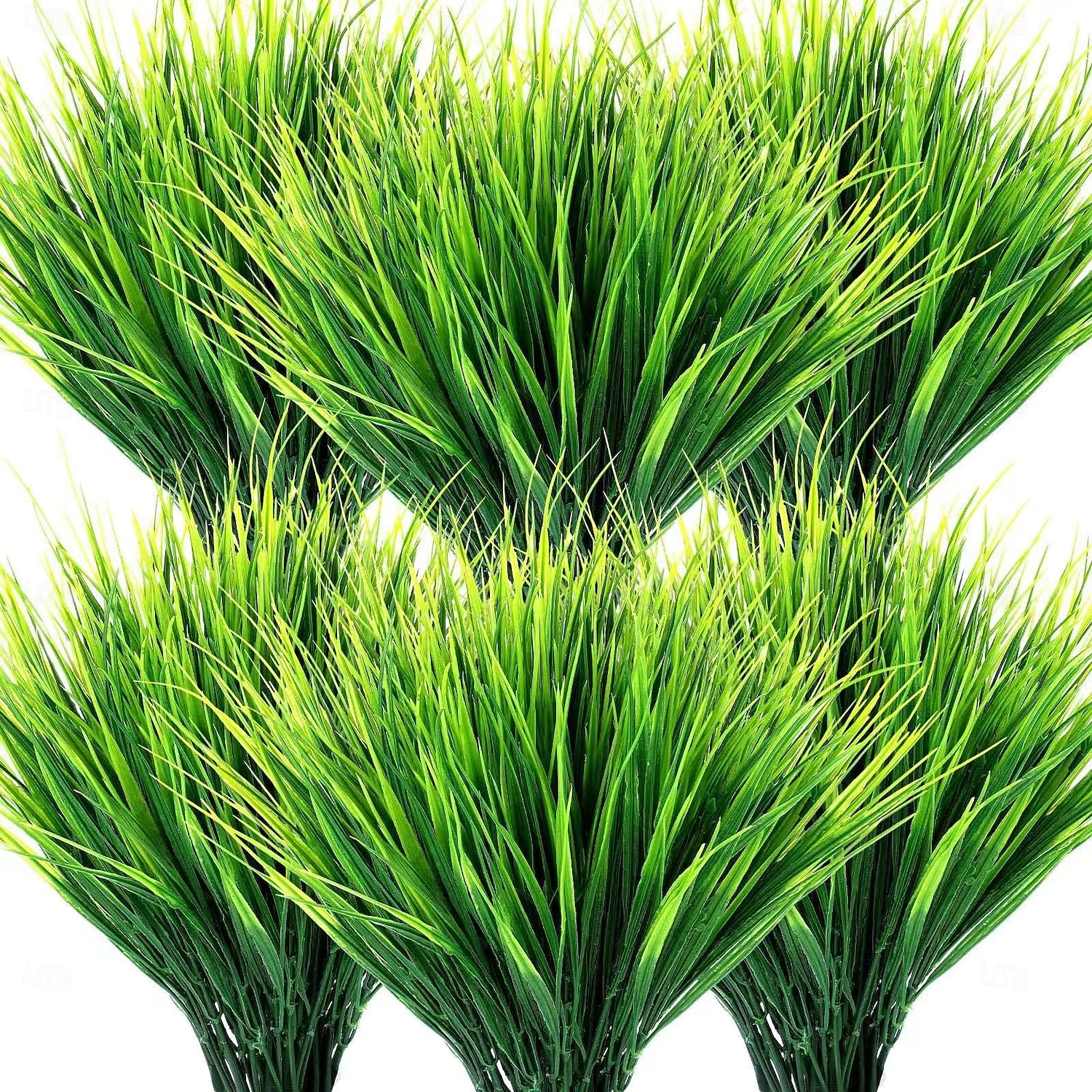 19 fiori artificiali finti di eucalipto, piante verdi, decorazioni per giardini interni ed esterni, piccole composizioni di erba primaverile, piante verdi finte per la decorazione di casa, patio e del 2025 a $18.99 –P6