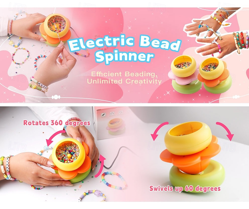 Macchina per infilare perline alimentata tramite USB, macchina automatica per infilare perline con regolazione continua della velocità e bidirezionale, strumento magico per infilare perline, ciotola del 2025 a $27.99 –P1