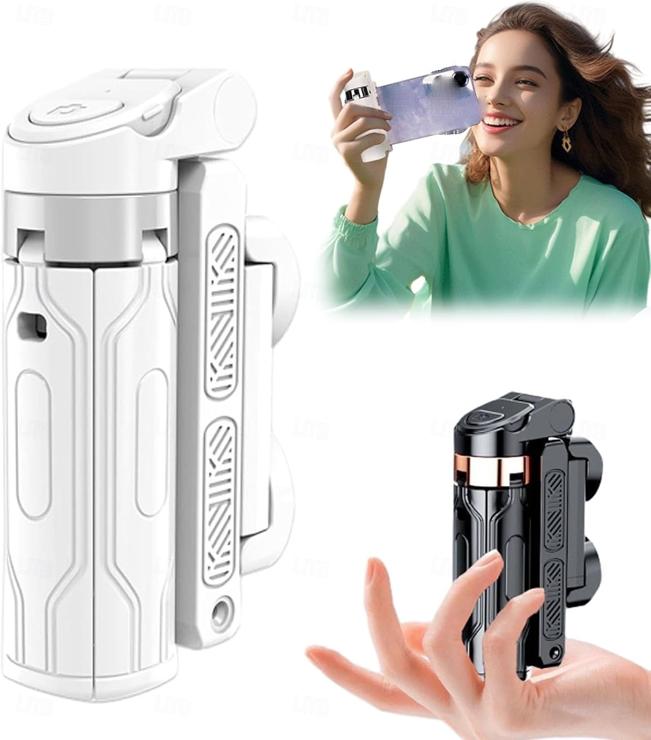 pocketflex mini stativ, 2025 upgrade kapesní flex mini stativ, 360 rotace razunoth jj02, bluetooth 5.2 čipová dálková selfie tyč, vlogy, fotografie 2025 - $15.99 –P2