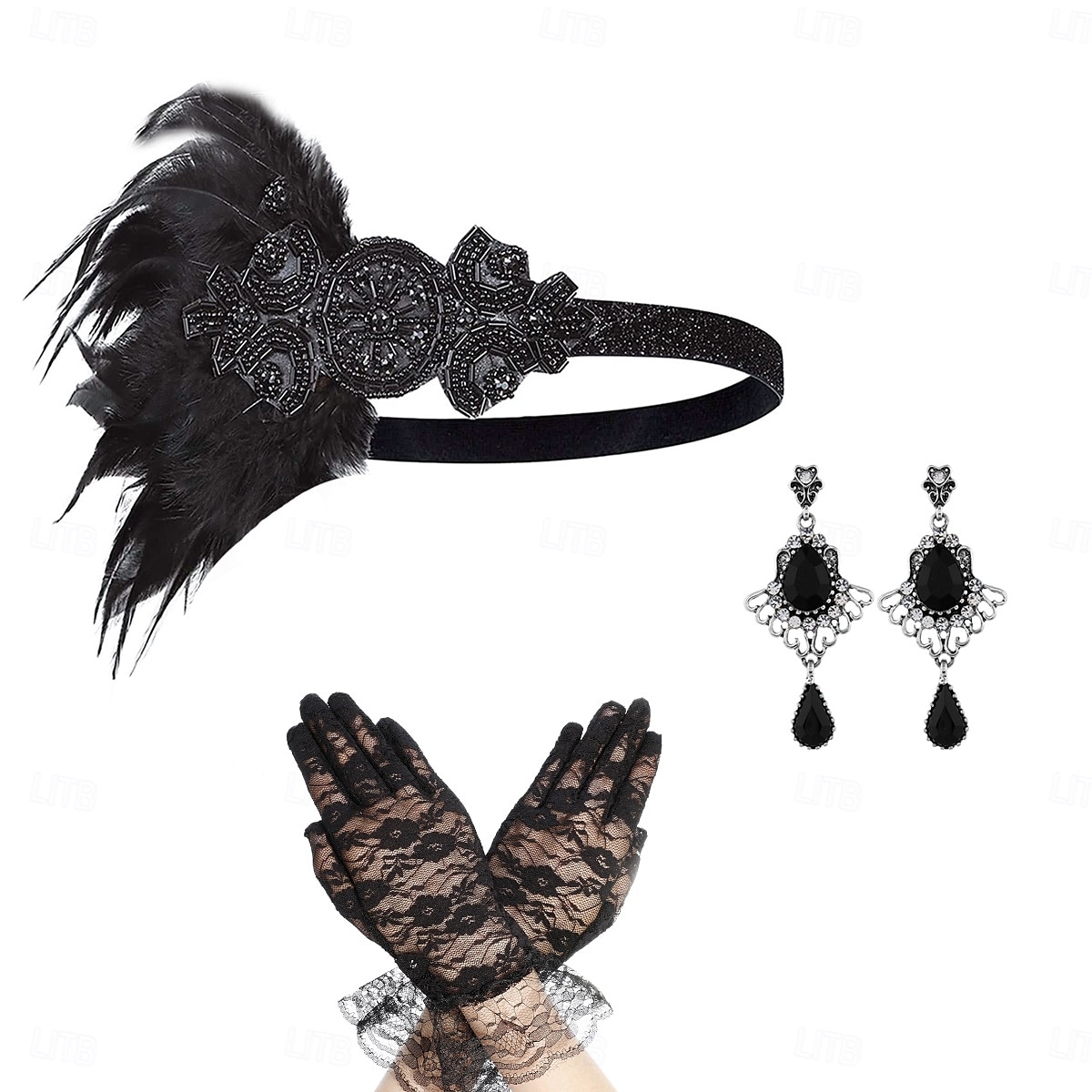 Anos 20 O Grande Gatsby Faixa De Cabelo Estilo Melindrosa O Grande Gatsby Pena Purpurina Brilhante Vintage Mulheres Carnaval Dia dos namorados Baile de Máscaras Traje de festa para noite Mascarilha de 2025 por $20.99 –P3