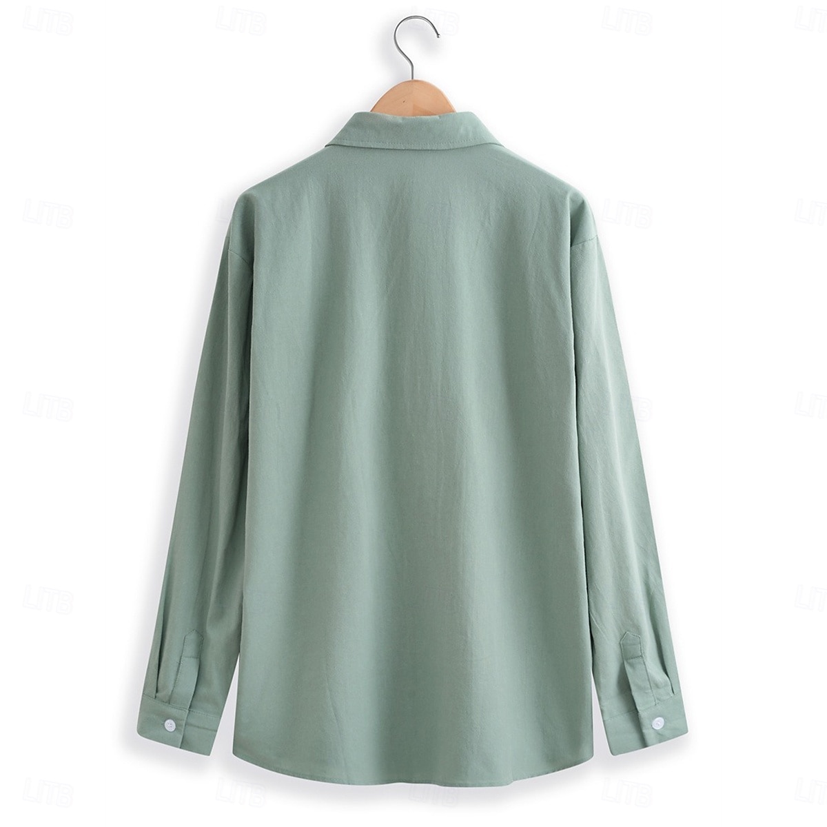 Voor heren Overhemd Linnen overhemd Zomer overhemd Strand Kleding Westers overhemd Overhemd met knopen Effen Kleur Vakantie Straat Wit Groen Khaki Licht Blauw Lange mouw Omgeslagen kraag Zomer Kleding 2025 - $25.99 –P5