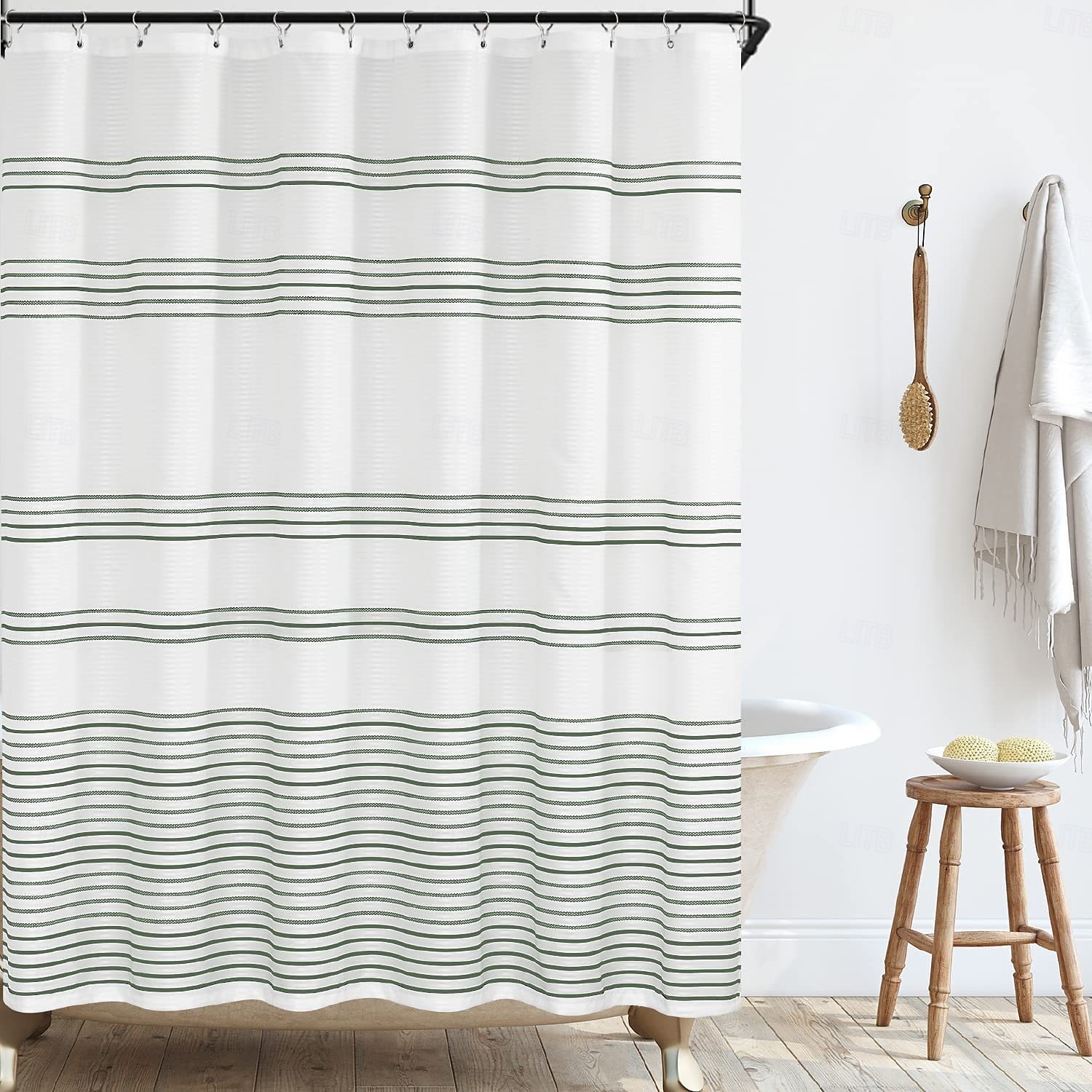 Shower Curtain 180cm*180cm(70"*70") Modern Farmhouse Color Striped Waterproof Fabric Shower Curtains for Bathroom with 12 Hooks Machine Washable 2025 - $19.99 –P5