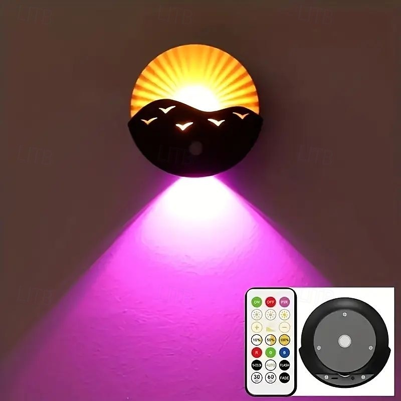 led bevegelsessensor vegglys bevegelsessensor nattlys oppladbart nattlys for soverom korridor trapp skap dekorasjon julegave 2025 - $32.99 –P2