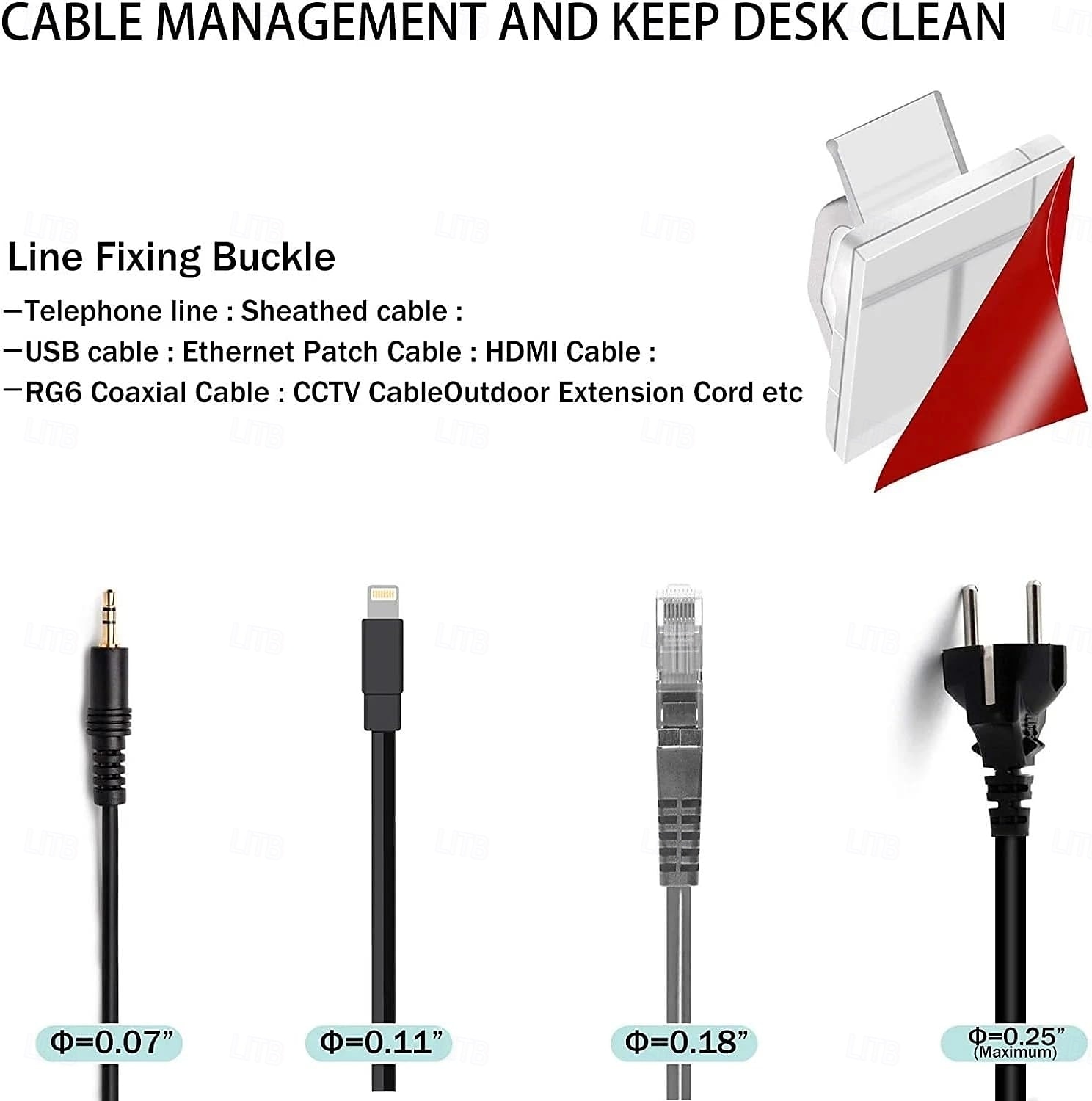 50db öntapadó kábelrendező klipek kábelkezelő vezetéktartó usb töltő adatvonal orsó csévélő falra szerelhető kampók 2025 - $3.99 –P11