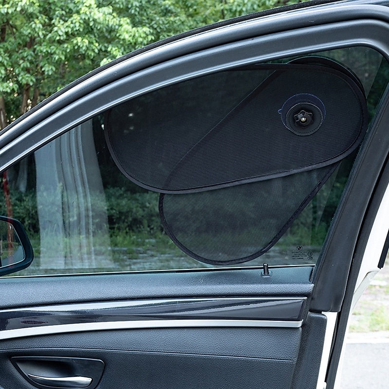 Protector solar para ventanas laterales de automóvil ajustable y retráctil con rotación protección UV y aislamiento térmico cortina universal para vehículos para anti-reflejo de día/noche 2025 - $24.99 –P1