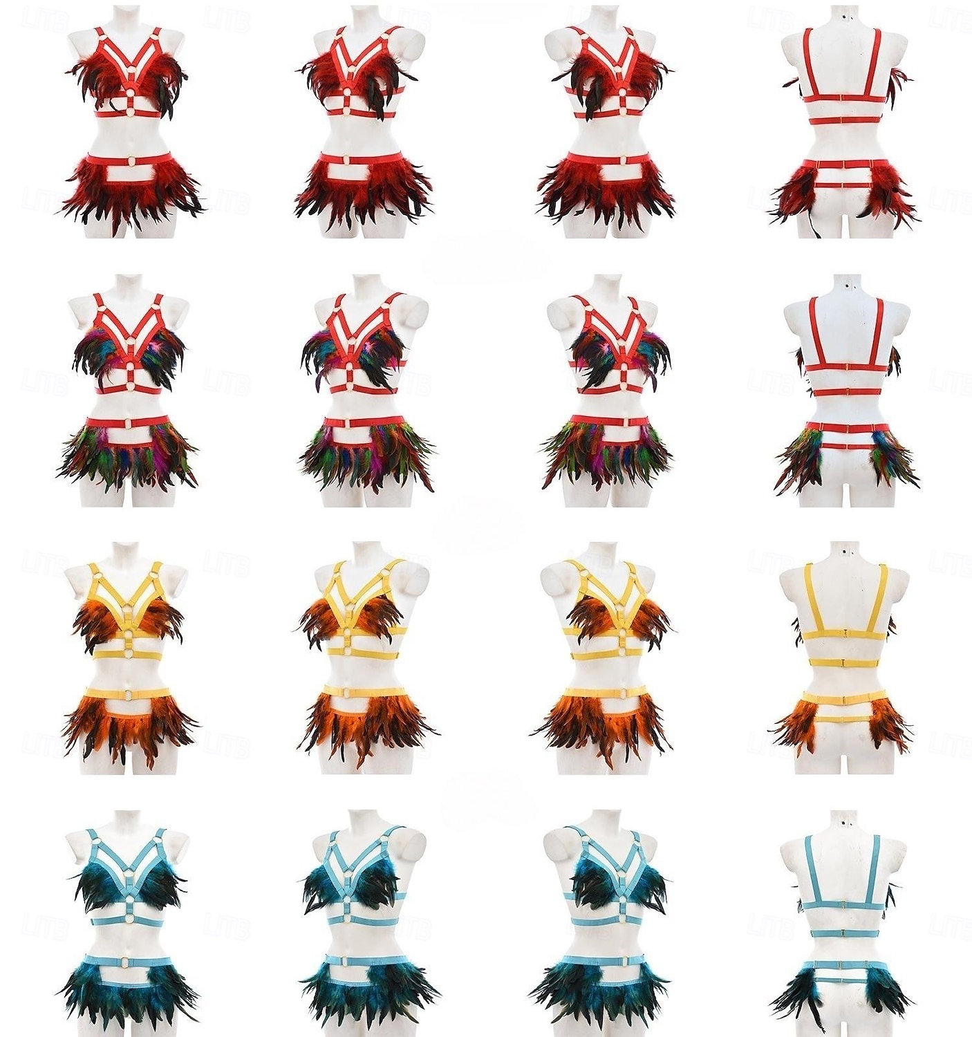 Húzza királynő Halloween Felszerelések Alsónemű Feather Bralette Büszkeség Szivárvány Szexi jelmez Felnőttek Női Mindszentek napja Farsang Pride Parade Büszkeség hónapja Egyszerű Halloween jelmezek 2025 - $30.99 –P1
