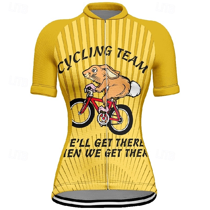 Women's Cycling Jersey Graphic Stripes Short Sleeve Bike Tee Tshirt Jersey with 3 Rear Pockets Mountain Bike MTB Quick Dry Anatomic Design Wicking Breathable Sports Pink Blue Orange Clothing Apparel 2025 - $23.99 –P11