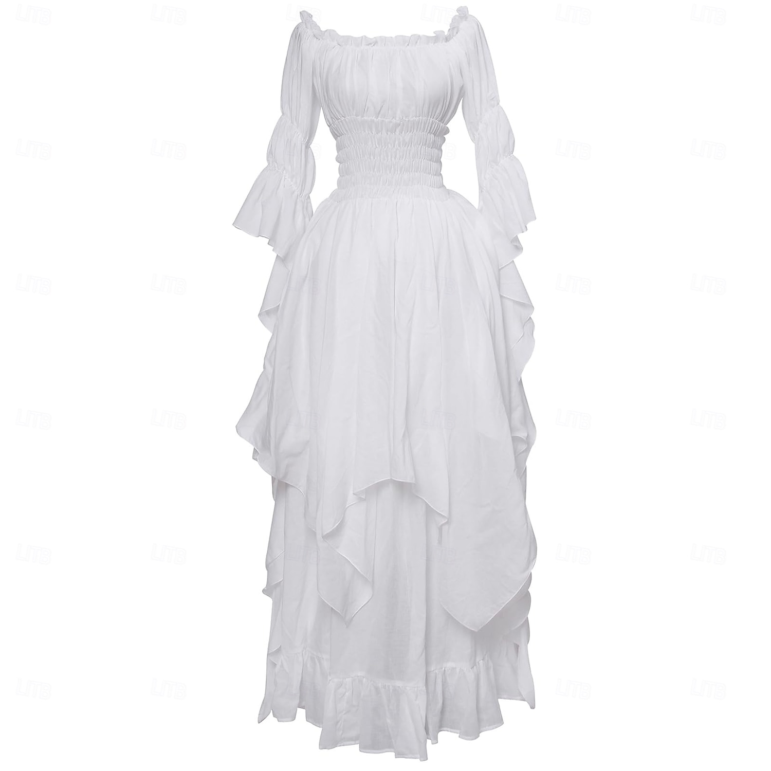 Retrò Vintage Rococò Punk & Gotico Vestito Abito ispirato alla Reggenza Manica a Campana Manica a Palloncino Vichingo Elfico Costume Per donna Celtico Costumi da pirata Fantasia Halloween Carnevale del 2026 a $48.99 –P1