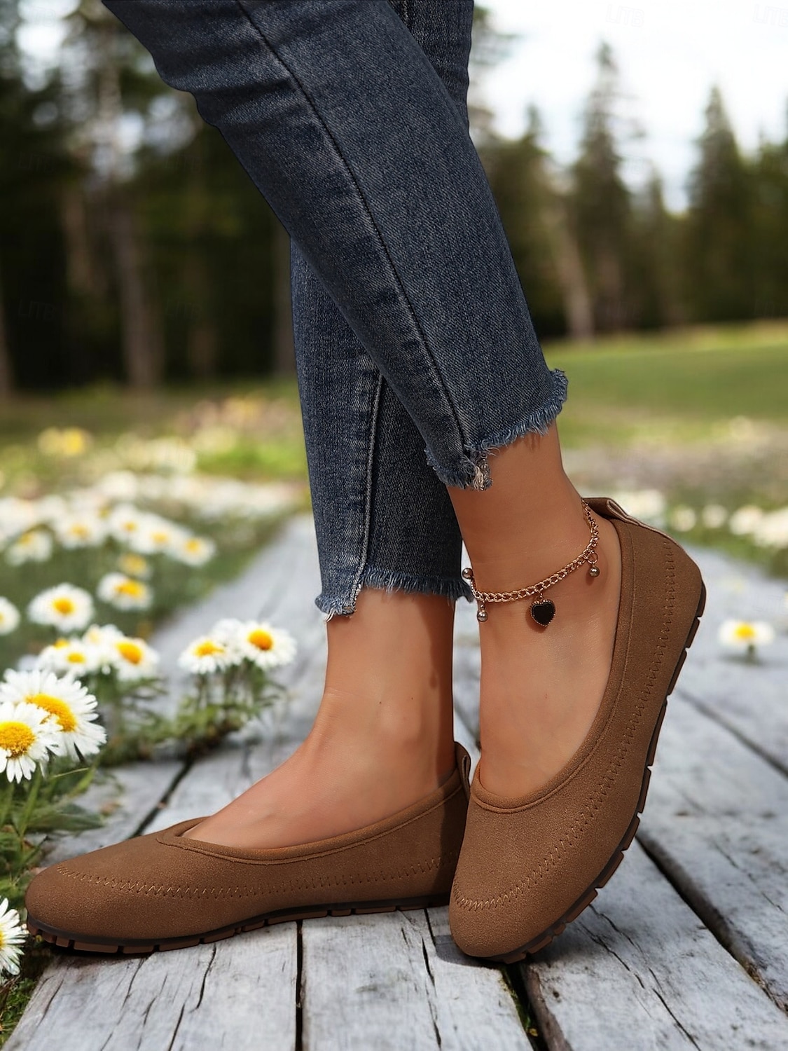 Damen-Barfußschuhe mit breiter Zehenpartie in Braun – bequeme Slipper mit Nullsprengung für entspanntes Gehen und Reisen 2025 - $19.99 –P5