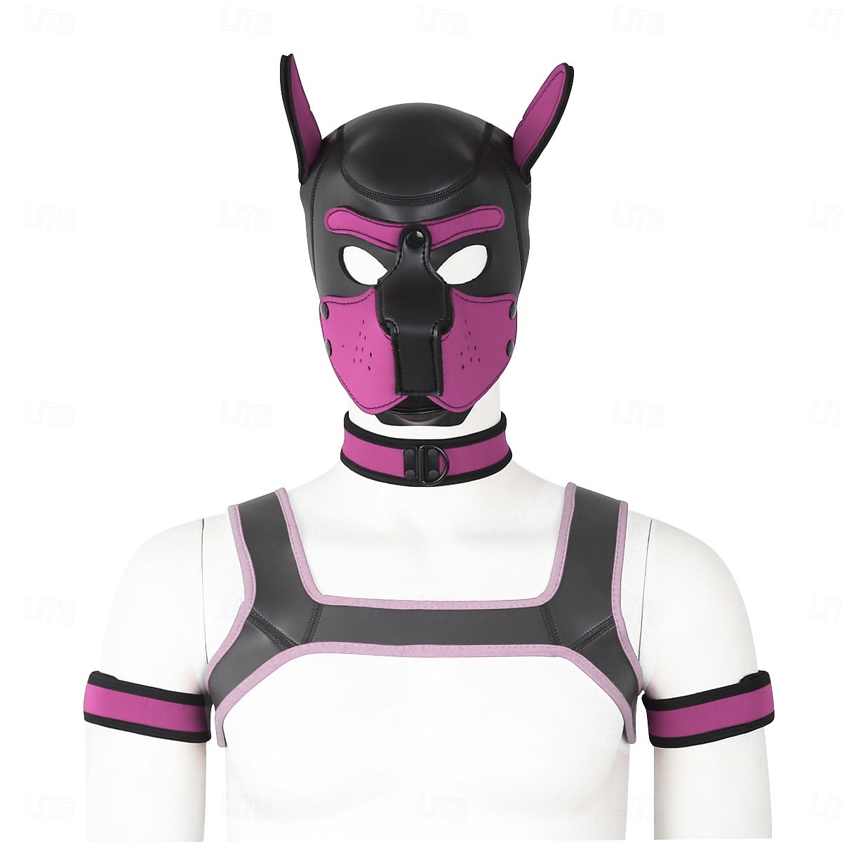 BDSM Kožená komunita Puppy Play Maska pro štěně Psí kapuce Dospělé Unisex Pride Parade Měsíc hrdosti předvečer Všech svatých Karneval Jednoduchý karnevalový kostým 2025 - $55.99 –P13
