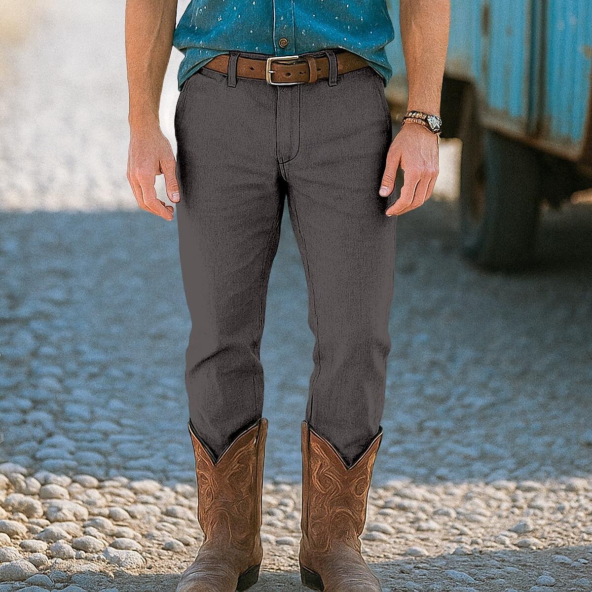 Hombre pantalones de traje Pantalones de lino Pantalones Pantalones de verano Pantalones de playa Bolsillo delantero Pierna recta Plano Comodidad Transpirable Longitud total Formal Negocio Festivos 2025 - $25.99 –P10